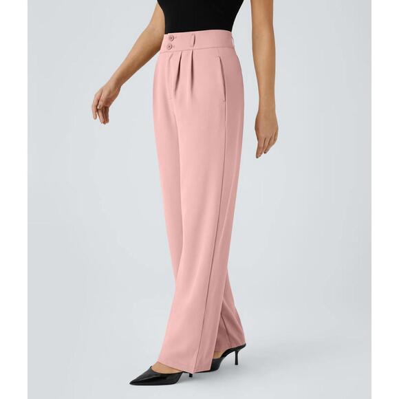 NWT Halara Flex™ High Waisted Shirred Straight Leg Work Pants Size XS Petite - Picture 3 of 7